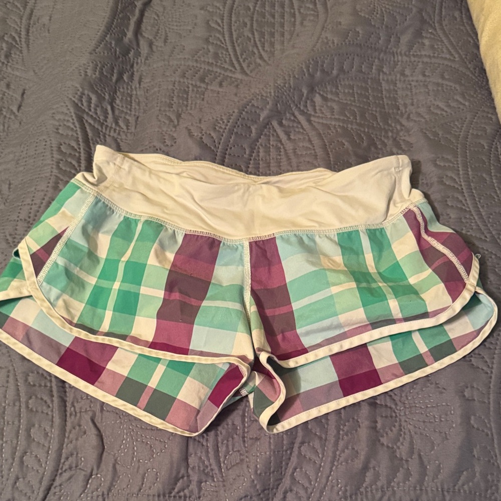 Lululemon Plaid Athletic Shorts